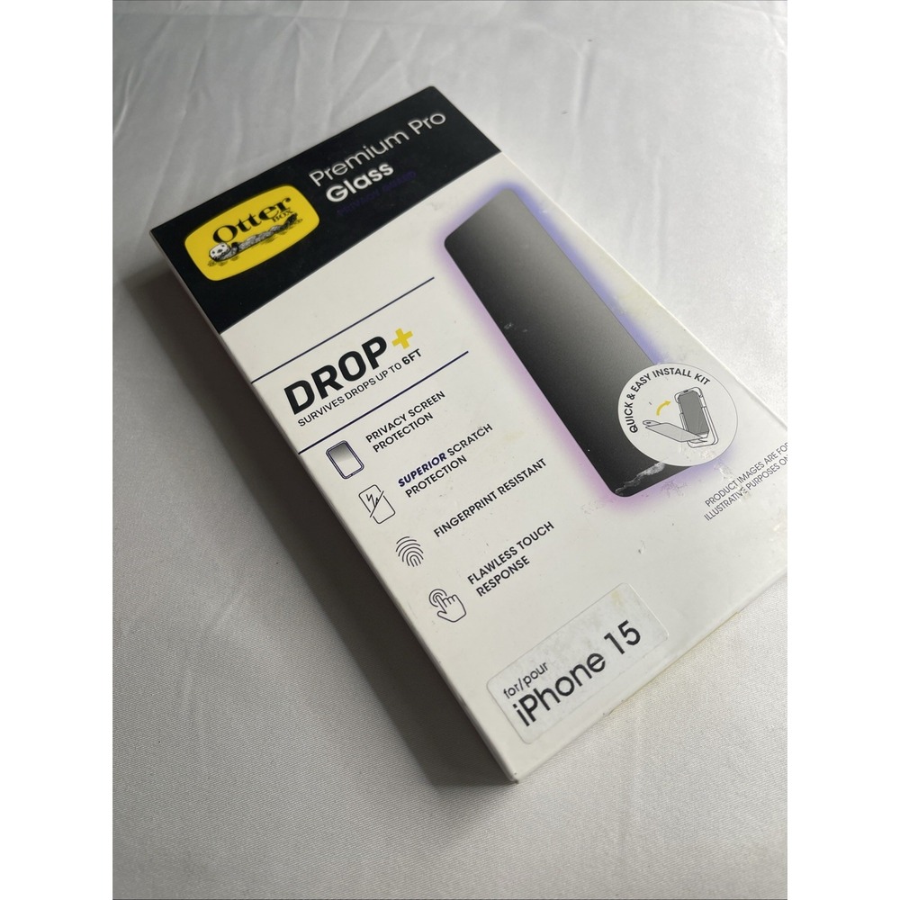 Otterbox Premium Pro Glass Screen Privacy Drop iPhone 15 6.1" 2023 - Picture 3 of 4